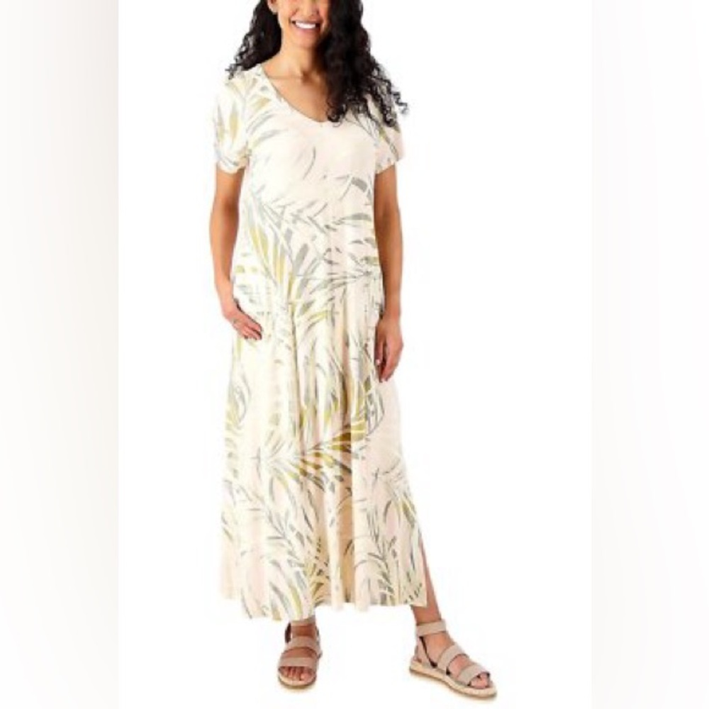 Belle by Kim Gravel Women's Tall Print or Solid V-Neck Maxi Dress